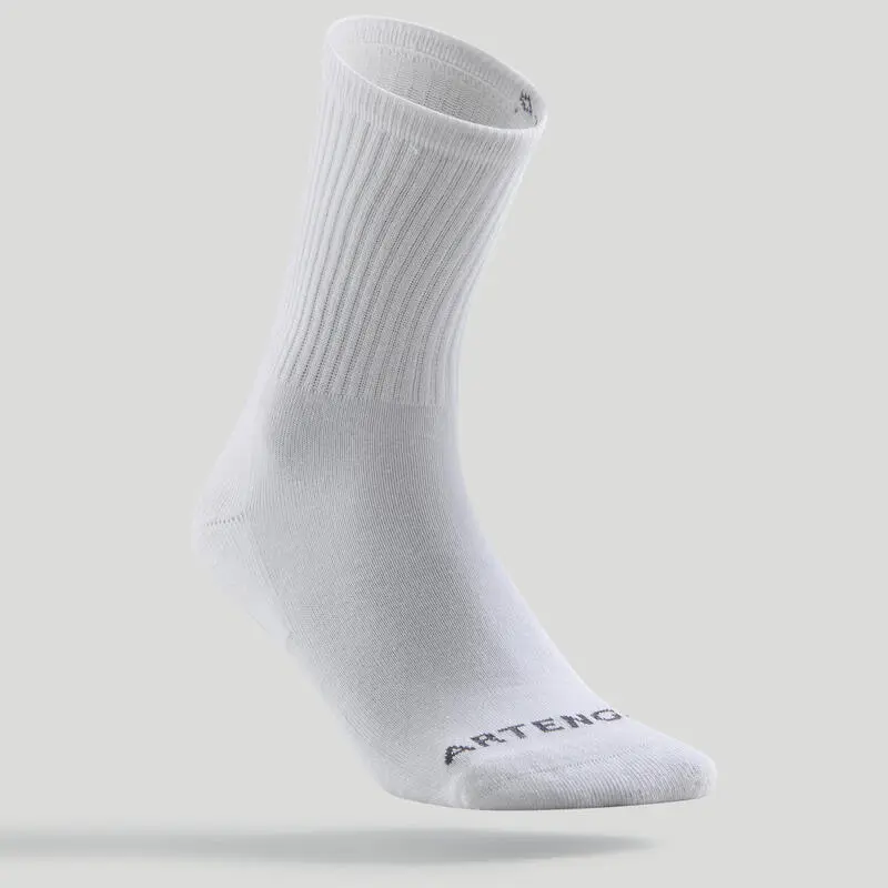 Calcetines Altos De Tenis Pack De 3 Artengo RS 100 Blanco - Imagen 2