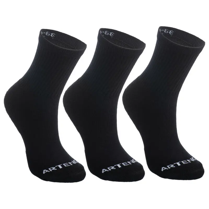 Calcetines Altos De Tenis Pack De 3 Artengo RS 100 Blanco - Imagen 6