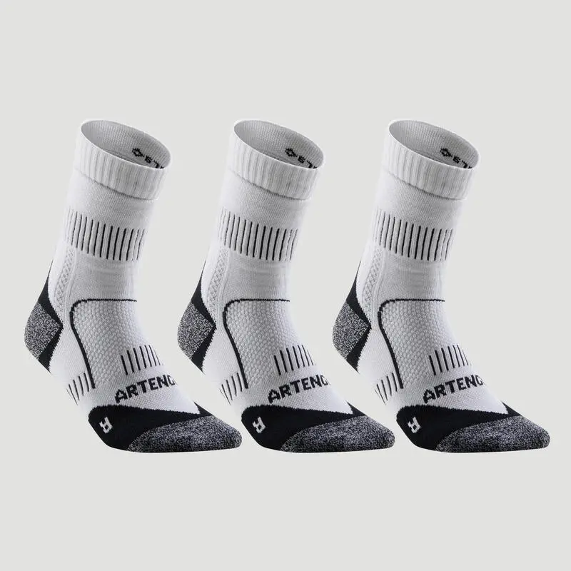 Calcetines Altos De Tenis Pack De 3 Artengo RS900 Blanco