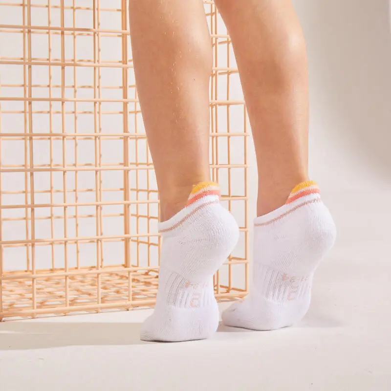 Calcetines Cortos De Tenis Niños Pack De 3 Artengo RS 500 Beige Blanco - Imagen 2