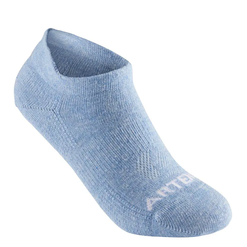 Calcetines Cortos De Tenis Niños Pack De 6 Artengo RS 160 Negro Blanco Azul - Imagen 5