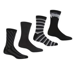 Regatta Calcetines Lifestyle Para Hombre Pack De 4 Negro