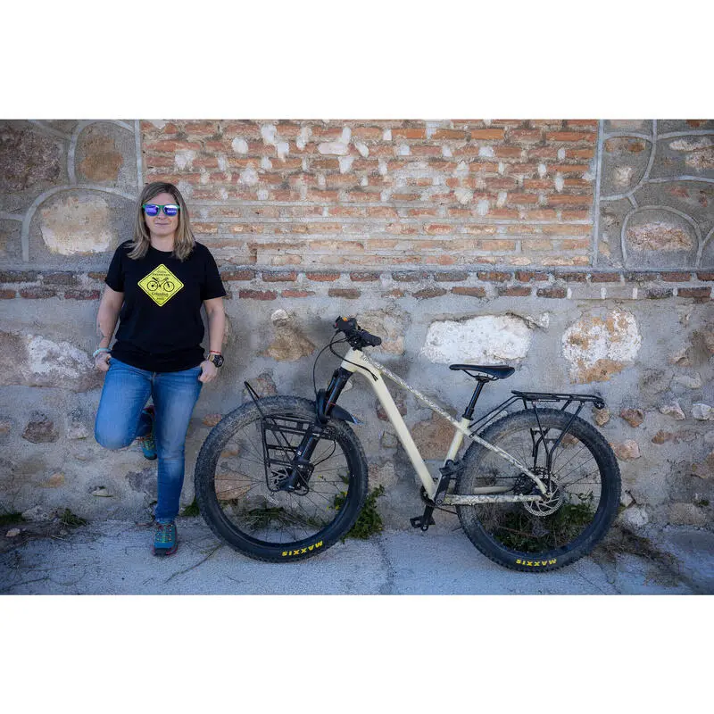 Columbus Outdoor Camiseta De Algodón Columbus Bikepackers De Manga Corta Negra - Imagen 3