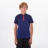 Camiseta De Montaña Y Trekking Con Cremallera Niños 7-15 Años Quechua MH550 Azul