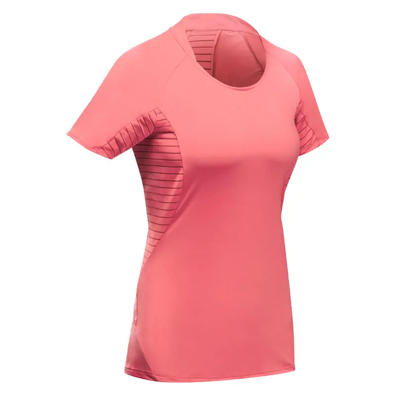 Camiseta De Montaña Y Trekking Manga Corta Mujer Quechua MH500 Rosa - Imagen 5