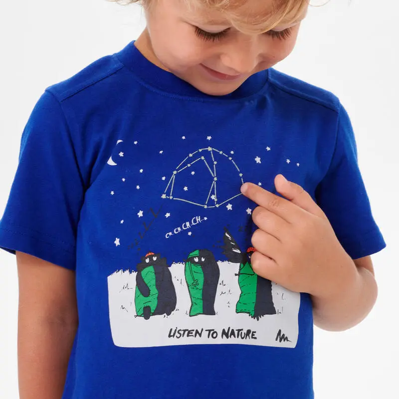 Camiseta De Montaña Y Trekking Manga Corta Niños 2-6 Años Quechua MH100 - Imagen 4