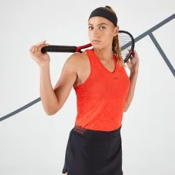 Camiseta De Tirantes Tenis Mujer Artengo TK Light 990 Rojo