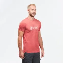Camiseta Montaña Y Trekking De Lana Merina Manga Corta Hombre Forclaz 100