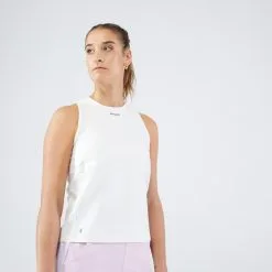 Artengo Camiseta Sin Mangas De Tenis Cuello Redondo Dry Soft Mujer - Dry Blanco Roto
