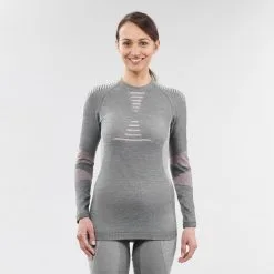 Camiseta Térmica Interior De Esquí Y Nieve Lana Merina Mujer Wedze Ski 900