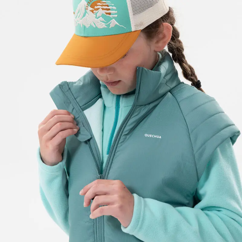 Chaleco Acolchado De Montaña Y Trekking Niños 7-15 Años Quechua MH500 Turquesa - Imagen 3