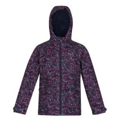 Regatta Chaqueta Impermeable Bixby Estampado Ditsy Para Niños/Niñas Marino