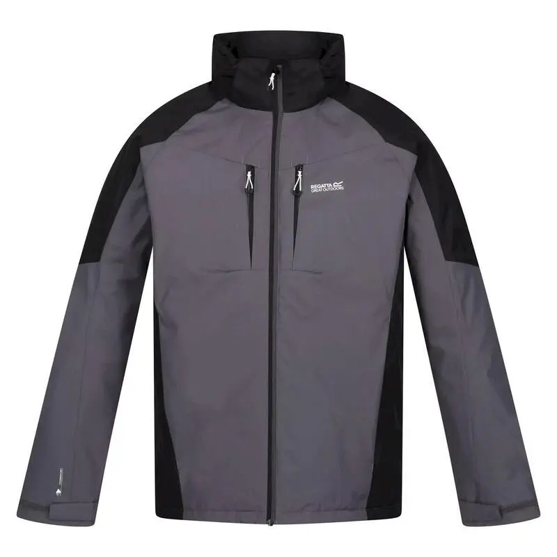 Regatta Chaqueta Impermeable Calderdale Para Hombre Verde Pacífico, Azul Almirante - Imagen 4