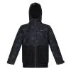 Regatta Chaqueta Impermeable Salman Camuflaje Para Niños/Niñas Negro