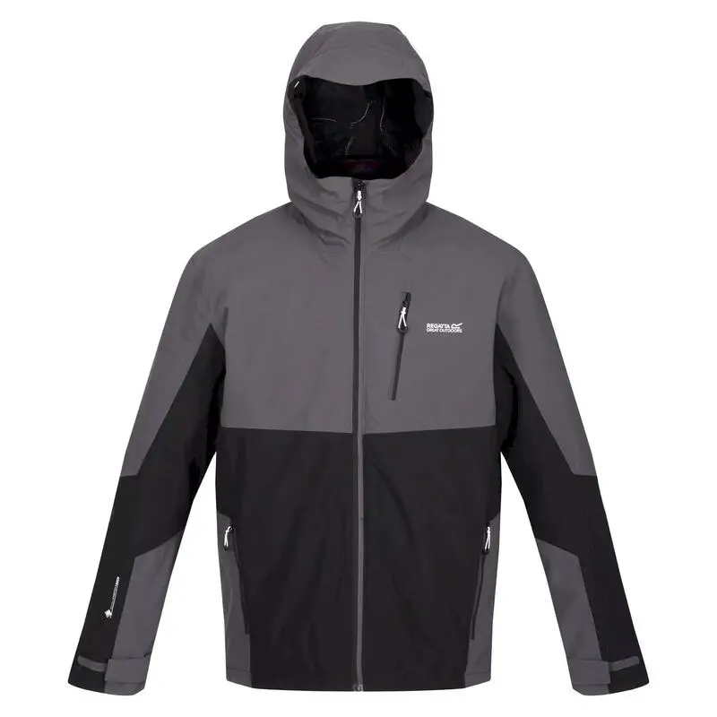 Regatta Chaqueta Impermeable Wentwood VII Para Hombre Negro, Kiwi Llamativo - Imagen 6