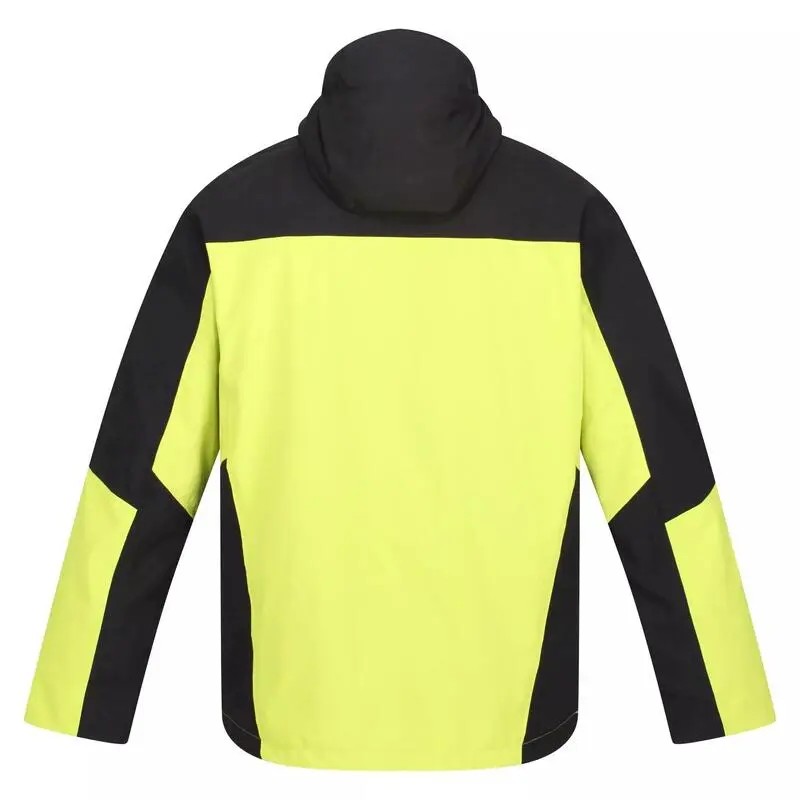 Regatta Chaqueta Impermeable Wentwood VII Para Hombre Negro, Kiwi Llamativo - Imagen 2
