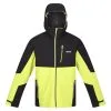 Regatta Chaqueta Impermeable Wentwood VII Para Hombre Negro, Kiwi Llamativo