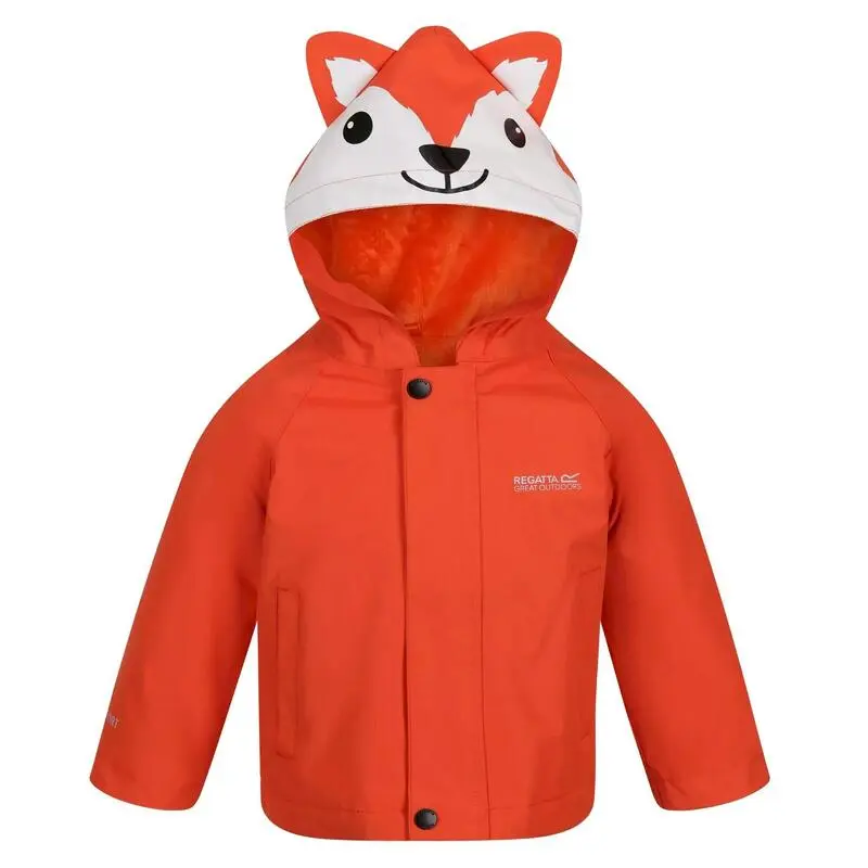 Regatta Chaqueta Impermeable Zorro Para Niños/Niñas Naranja Magma