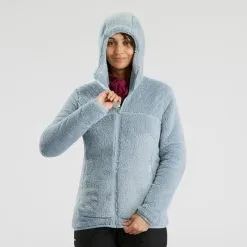 Chaqueta Polar Montaña Y Nieve Mujer Quechua SH100 U-Warm Gris