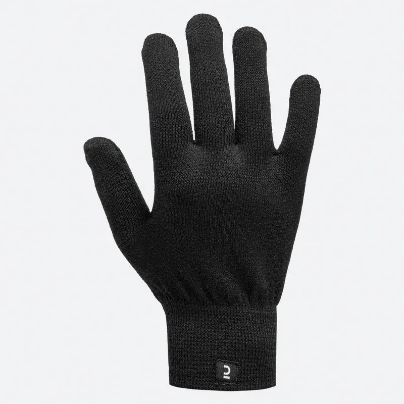 GUANTES DE RUNNING NIÑOS - KIPRUN WARM NEGROS - Imagen 2