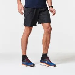 Pantalón Corto Running Con Transporte Hombre Kiprun Negro