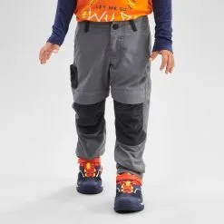 Pantalón Desmontable De Montaña Y Trekking Niños 2-6 Años Quechua MH550 Gris