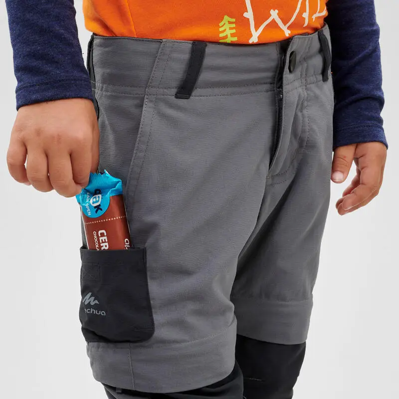 Pantalón Desmontable De Montaña Y Trekking Niños 2-6 Años Quechua MH550 Gris - Imagen 5