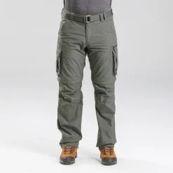 Forclaz Pantalón Desmontable Montaña Y Trekking Cargo Hombre Travel 100 Caqui