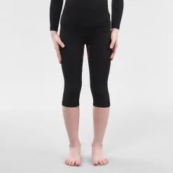 Pantalón Térmico Interior De Esquí Y Nieve Niños 6-14 Años Wedze 580 Soft Negro