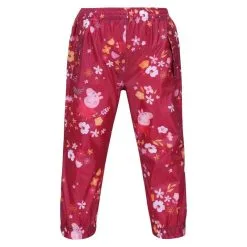 Regatta Pantalones Impermeables Floral Diseño Peppa Pig Para Niños/Niñas Rosa Baya,