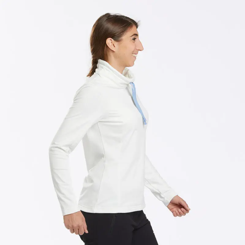 Quechua Sudadera Polar Montaña Y Nieve Mujer SH100 Warm Warm Blanco - Imagen 3