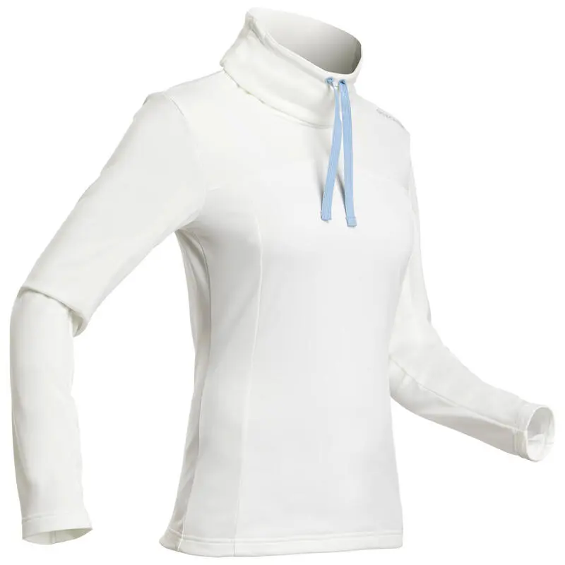 Quechua Sudadera Polar Montaña Y Nieve Mujer SH100 Warm Warm Blanco - Imagen 4