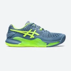 ZAPATILLAS DE TENIS HOMBRE TIERRA BATIDA - ASICS GEL RESOLUTION 9 GRIS VERDE
