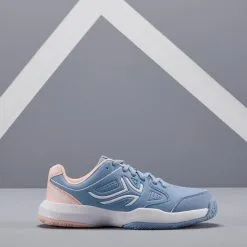 Zapatillas Tenis Niños Con Cordones Artengo TS530 Azul Y Rosa